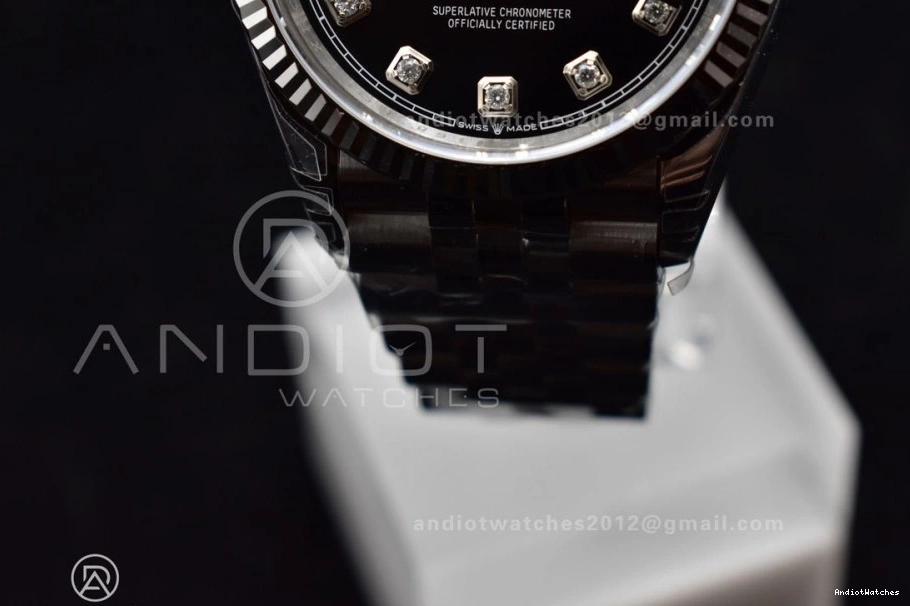 Diamond Bracelet 1:1 DateJust Black Steel 36 On 126234 Jubilee 904L SS Dial Best TechFriendly VS VSF Edition 410 0707